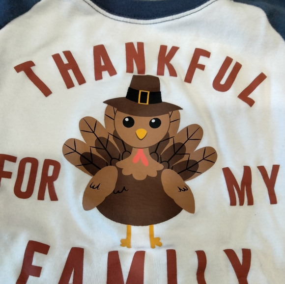 The Children's Place Thanksgiving turkey pajamas set top and pants size 6 unisex - Picture 3 of 3